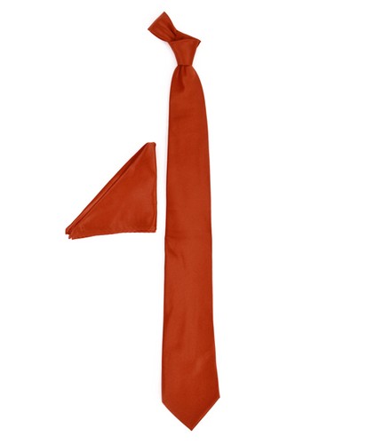 Poly Solid Satin Tie and Matching Hanky Set PSTH1301