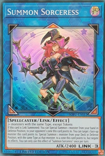 *** SUMMON SORCERESS *** Super Rare Comme neuf//Near Comme neuf SAST-ENSE 2 Yugioh!