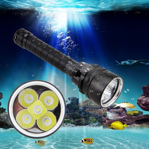 Imperméable Plongée 15000LM 5x XML T6 LED Lampe de poche Torche 2*18650 Lumière