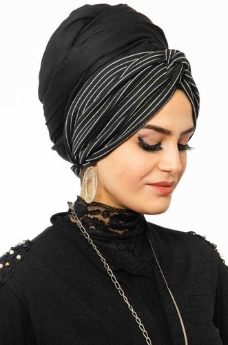 BD3070 Fertig Kopftuch Hazir Burgu Bandana Türban Sal Tesettür Hijab Khimar