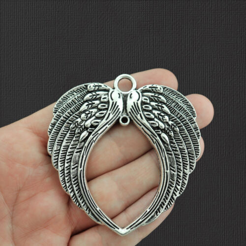 SC5654 Angel Wings Antique Silver Tone Charm 