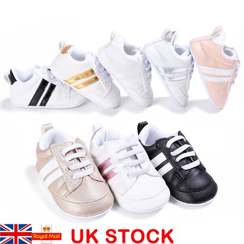 Newborn Baby Crib Shoes Trainers Infant Girl Boy Prewalker Sneakers 0-18 Months