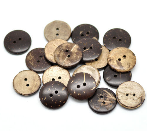 20 noix de coco délicate natural shell boutons 20mm couture artisanat accessoires 