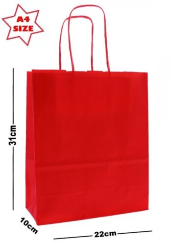 Black  A4 Paper Party Gift Bags ~ Boutique Shop Loot Carrier Bag ~Pick Amount