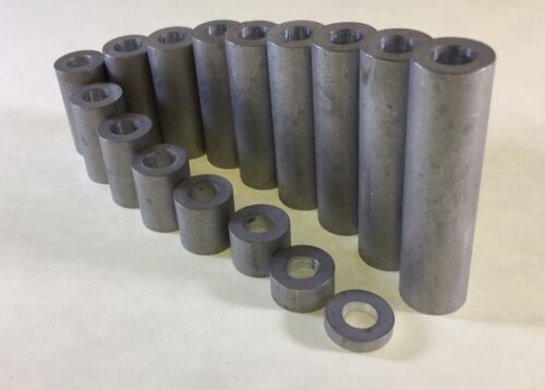5 Aluminum 3//8/" Bolt  Spacers 5//8 OD X 3//8 ID  X  1//2” long made in the USA