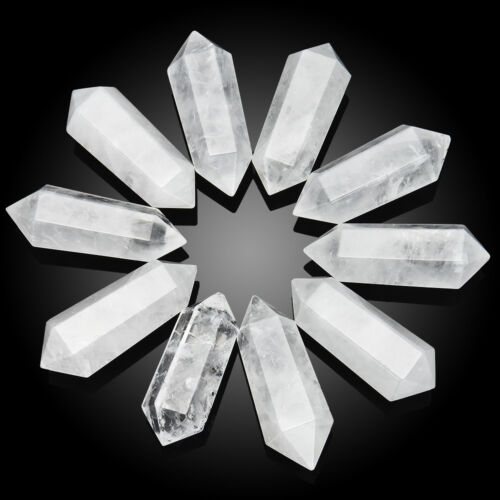 100/% Natural Transparent Quartz Crystal Stone Rock Point Healing Wand 5-6cm