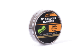 All Sizes Fox Carp Fishing Zig /& Floater Trans Khaki Floating Hooklength Mono