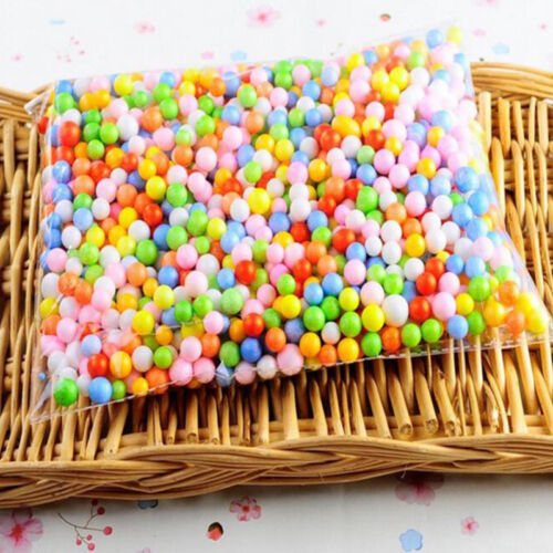 Polystyrene Styrofoam Filler Foam Mini Beads Balls Crafts Stuffing MulitColor 
