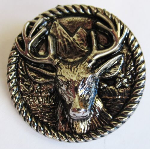 Badge broche Cerf Nature métal coulé pins plaque à vis métallique Cast Metal