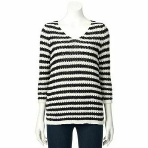Women's Dana Buchman Tape Yarn Sweater Color: Black XL Sizes: L 