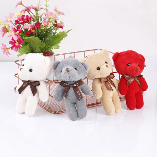 Mini plush bear stuffed cartoon animal cute key chain pendant soft toy EP 