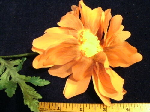 Vintage Millinery Flower Lg 5 1//4/" Daisy Orange KB7
