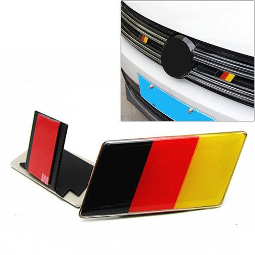 Car Germany Flag Grille Grill Emblem Badge Decal Sticker Fit For BMW Audi Sturdy