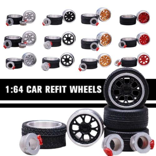 1//64 Scale Alloy Wheels Custom Hot Wheels and other Diecast car Rubber Tires