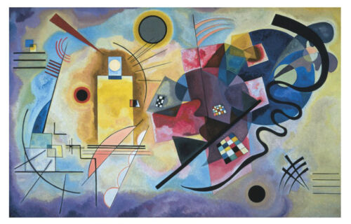 1925 by Wassily Kandinsky Art Print Abstract Poster 11x14 Yellow Blue Red
