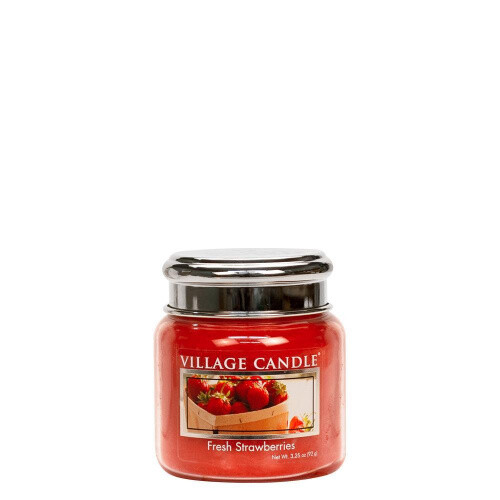Village Candle Duftkerze Fresh Strawberries im Glas 110g