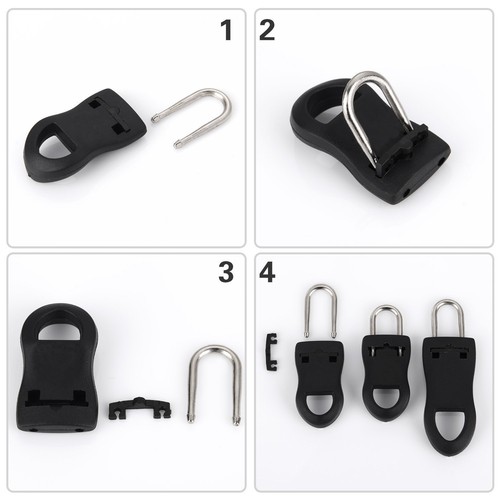X1 25MM Ricambio Cerniera Zip Pull Estrattore per riparazione TAG Borse Giacche VALIGIE G