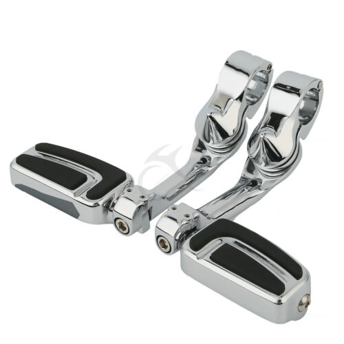 Airflow Chrome 1-1//4/'/' Engine Guard Highway Footpeg Long Angled Mount For Harley
