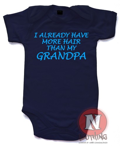 Naughtees clothing I Already Haben Mehr Haar Than Großvater Strampler Baby Anzug