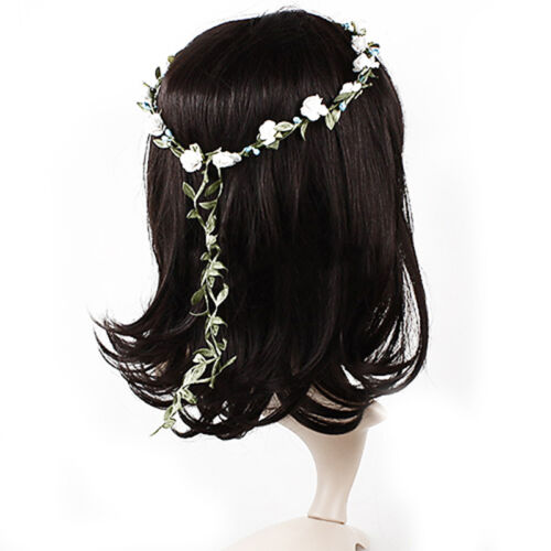 Bohemian Flower Crown Wedding Garland Forehead Hair Head Band Beach Wreath In UK 