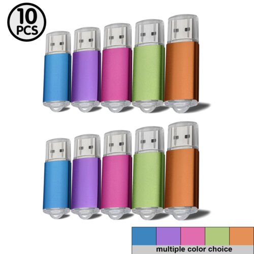 Lot10 USB2.0 8GB Flash Drive Memory Stick Storage Thumbdrive Pendrive Mixcolor