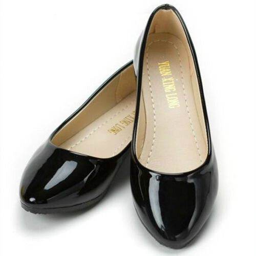 UK Women Ballerina Ballet Dolly Pump Slip On Flats Boat Loafers Shoes Size 2-8