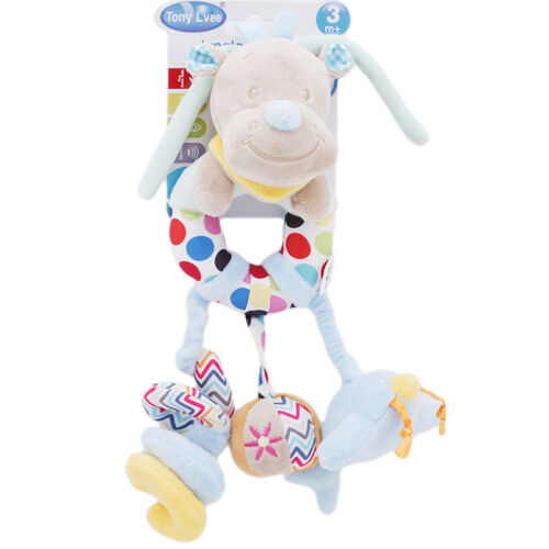 Baby Hanging Bell Stroller Toys Rattles Plush Doll Bed Animal Infant Soft Play J