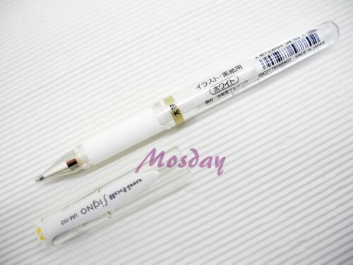 Uni-Ball Signo UM-153 1.0mm Broad Gel Ink RollerBall Pen WHITE 4 Pens