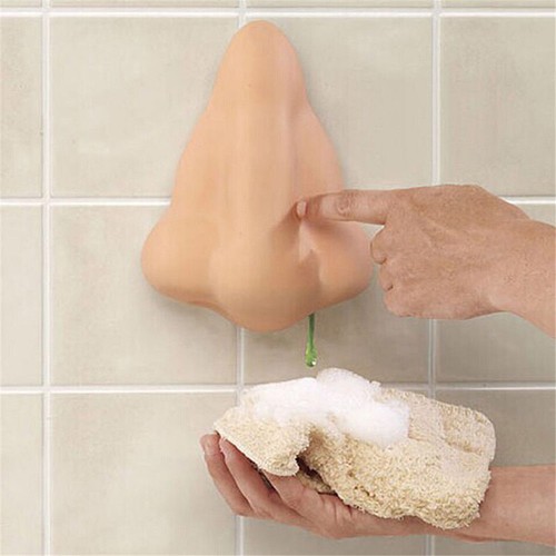 Nose Shaped Bathroom Shower Wall Suction Hooks Sanitizers Gel Soap Dispenser B9