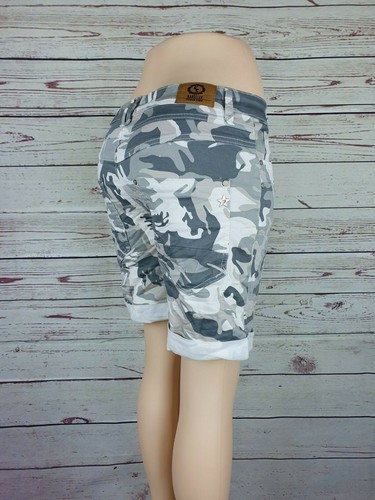 NEU Damen Jeans Lexxury Karo Star Camouflage Boyfriend Reißverschluss 38-48