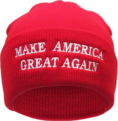 Make America Great Again Winter Warm Knit Trump MAGA Beanie 2-Pack in Red