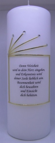 Taufkerze mit Foto Junge oder Mädchen Stern Bild 017