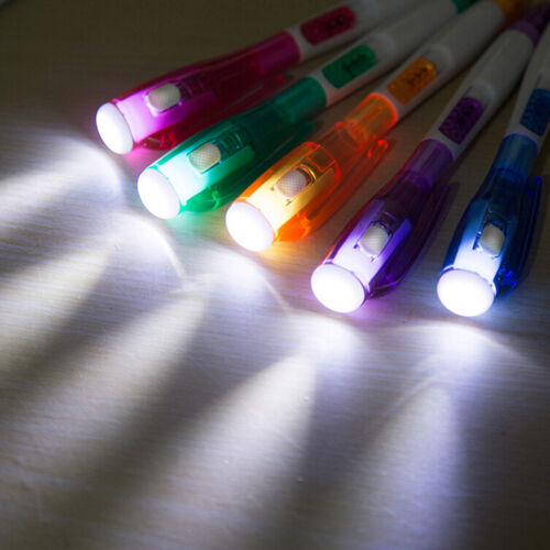 Novelty Ballpoint Pen stationery LED lights Ballpoint pen School supplies JS 