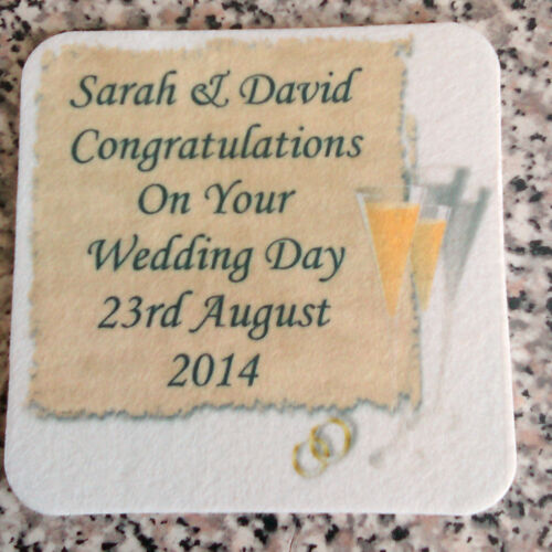 Personalised Beer Mats Coasters BIRTHDAY WEDDING STAG HEN ENGAGEMENT GIFT PACKS