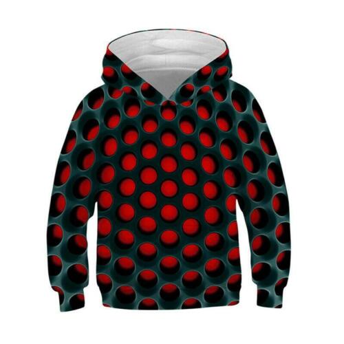 Unisex Boy Girls 3D Print Hoodies Long Sleeve Sweatshirt Jumper Pullover Outwear