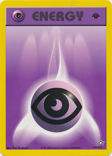Psychic Basic Energy Common Pokemon Card 1st Edition Neo Genesis 110//111