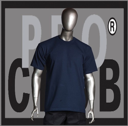 PRO CLUB COMFORT T SHIRT Navy Mens Big and Tall Crew Short Sleeve 3X-7XL