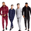 Aarhon UNISEX VELVET TRACKSUIT SLIM FIT HOODIE PANTS JOGGERS PADDING TRACKSUIT