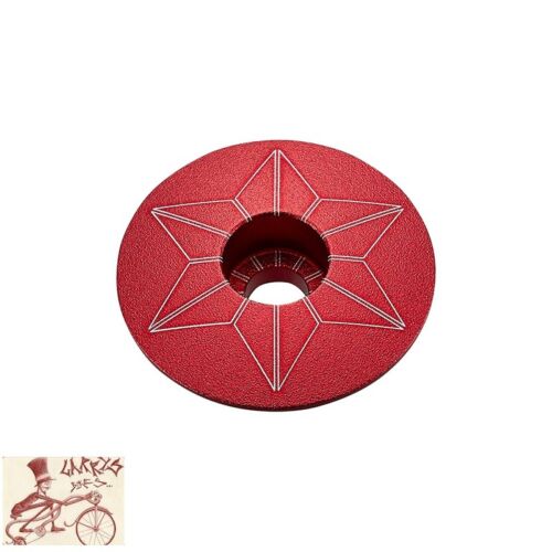 SUPACAZ STAR CAPZ 1-1//8/" ANODIZED RED BICYCLE HEADSET TOP CAP