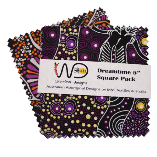 Dreamtime Charm Pack Quilt Fabric 40 Squares 5 inch set of 10 designs x 4 each 