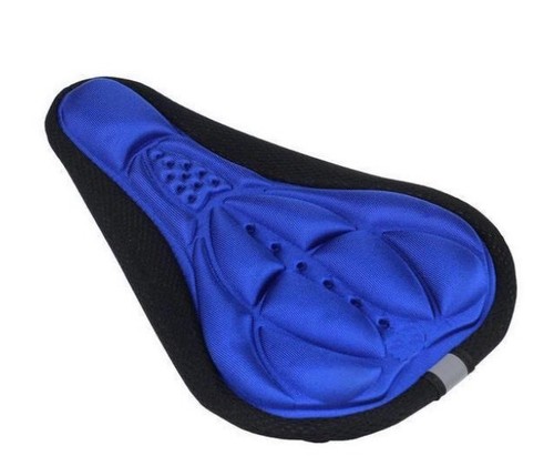 Blue Bicycle Saddle Cycling Seat Mat Comfortable Cushion Soft 3D Seat