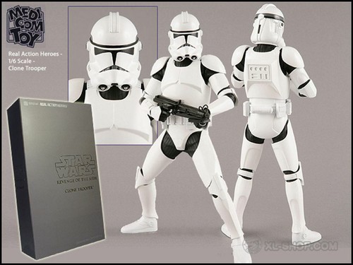 MEDICOM STAR WARS REVENGE OF THE SITH CLONE TROOPER 12/" 1//6 FIGURE RAH BRAND NEW