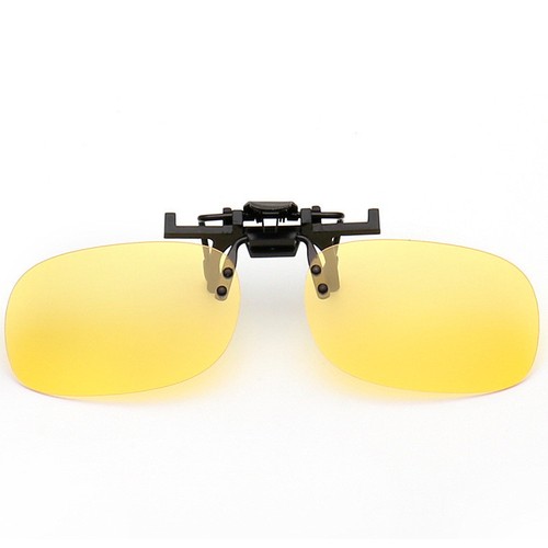 1pair Unisex Sunglasses Clip On Flip Up Driving Glasses Sun UV 400 Protective