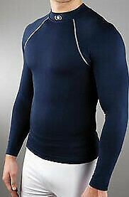 Various Sizes Available Prostar Navy Geo Compression Baselayer Long Sleeve Top