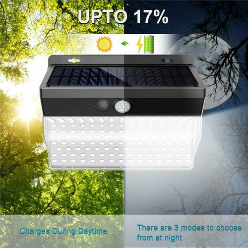 2X LED Solarleuchte Solarlampe Bewegungsmelder Außen Fluter Sensor Strahler