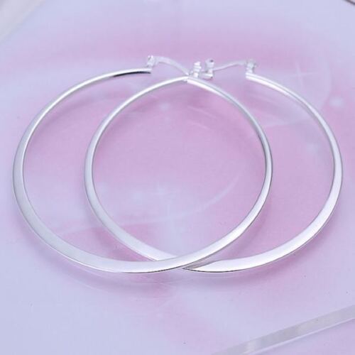 beautiful jewelry Fashion Silver 925  women pretty charm big circle Earring Gift 