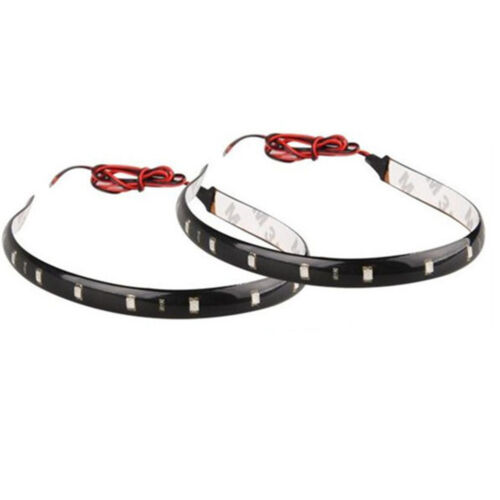5 X  Red 15 LED 30CM Car Grill Flexible Waterproof Light Strip SMD 12V Sales