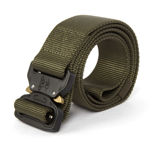 Outdoor Heavy Duty Rigger Military Tactical Belt W/ Quick-Release Metal Buckle 