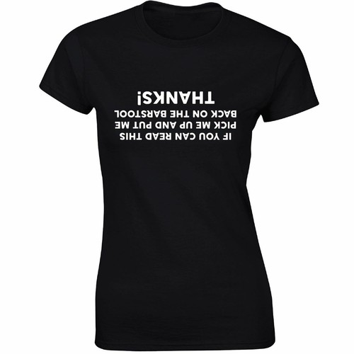 Me choisir PUB ivre Tee Femme Blague Slogan Bière Nouveauté Cool Cadeau funnt tshirt