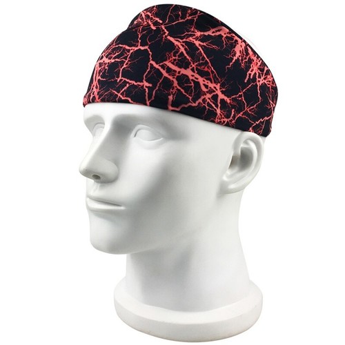 Sport Mens Sweatband Headband Yoga Gym Stretch Head Band Sweat Hair Band DE